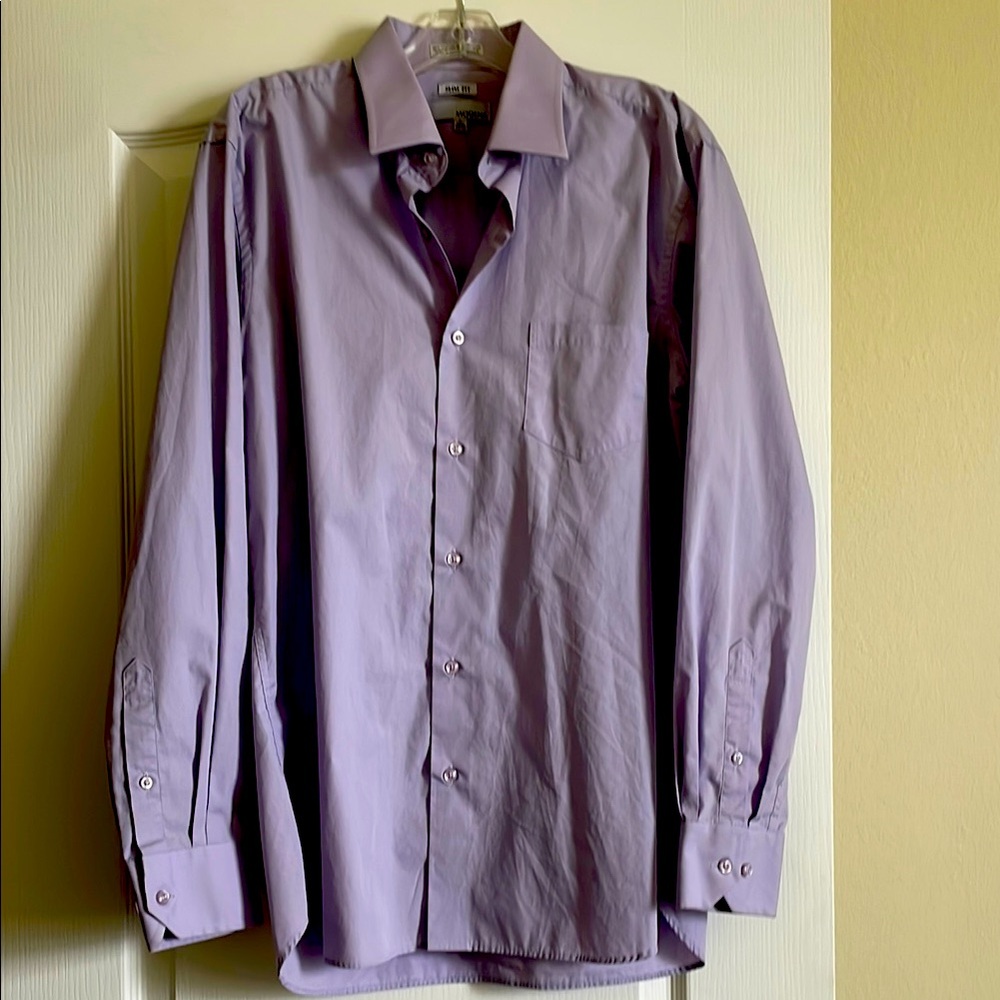 Men’s purple, long sleeve dress shirt